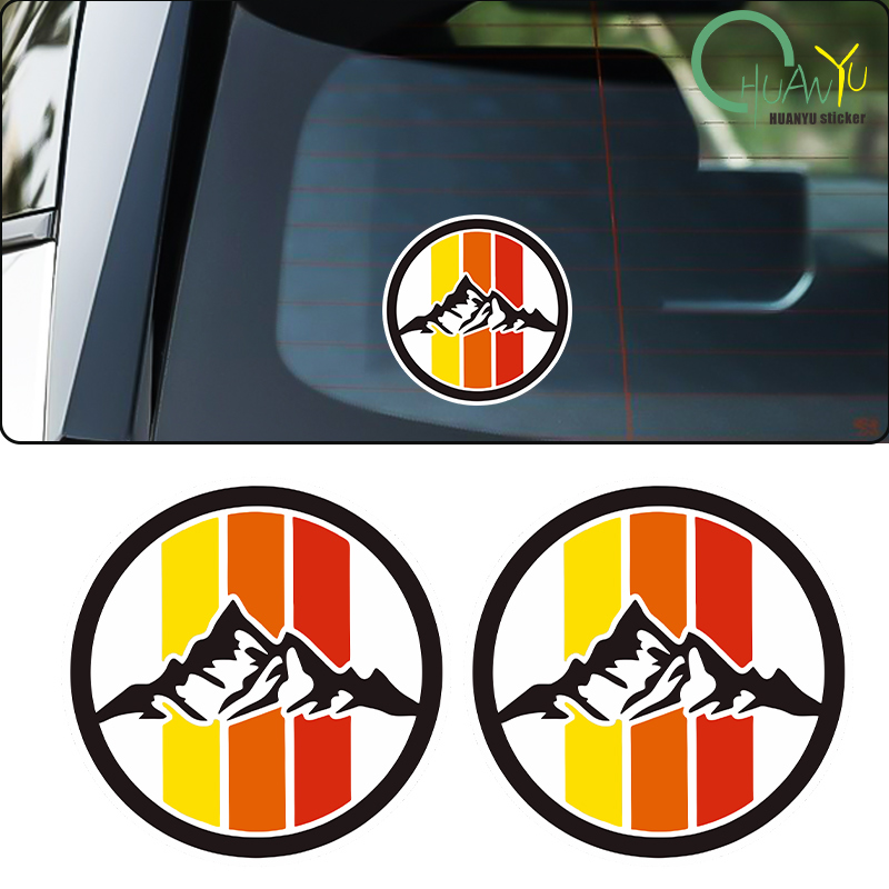 Motorcycle Gear Equipment - Retro three-color striped snow mountain SUV