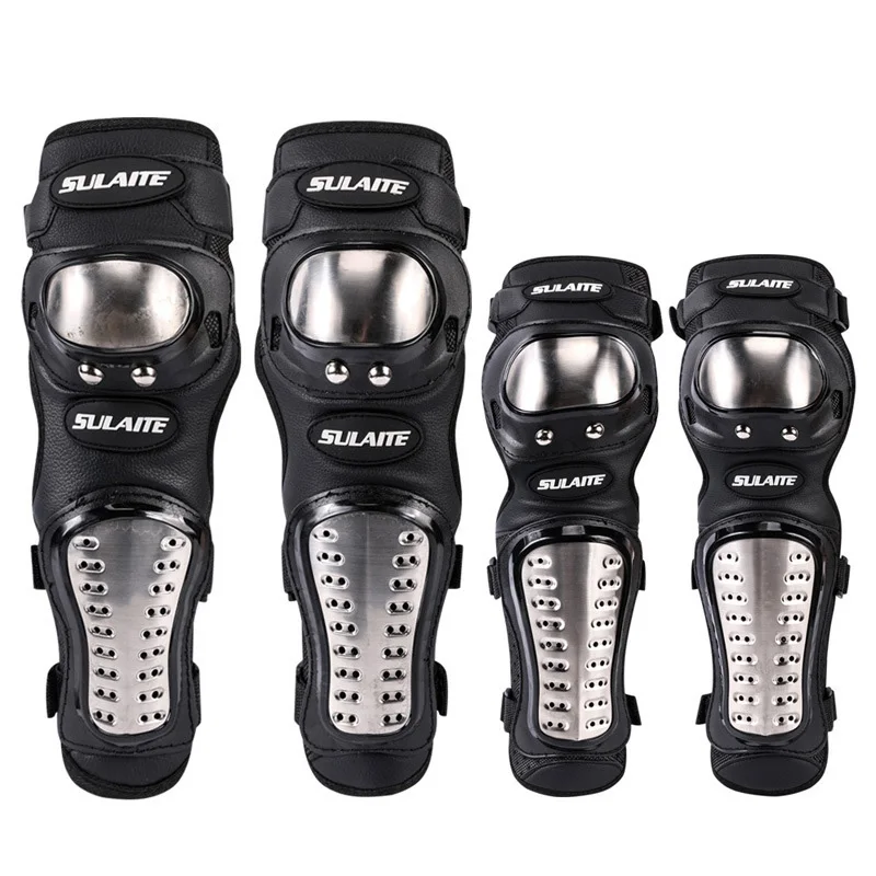 Motorcycle Gear Equipment - 4Pcs/Set Motorcycle Kneepad Stainless Steel Moto