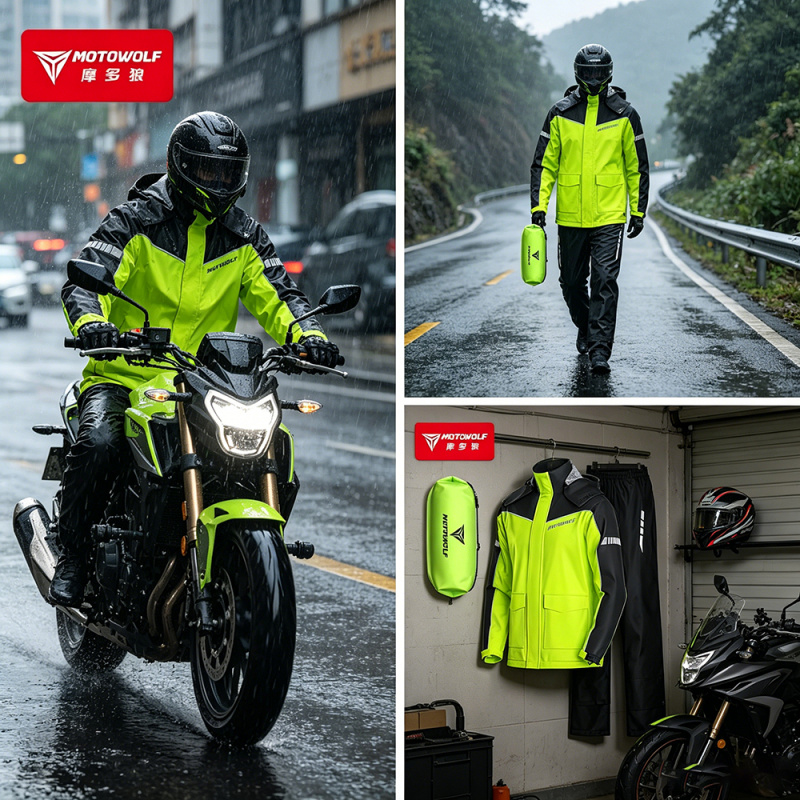 Motorcycle Gear Rain - MOTOWOLF Motorcycle Raincoat Accessories Waterproof Rain
