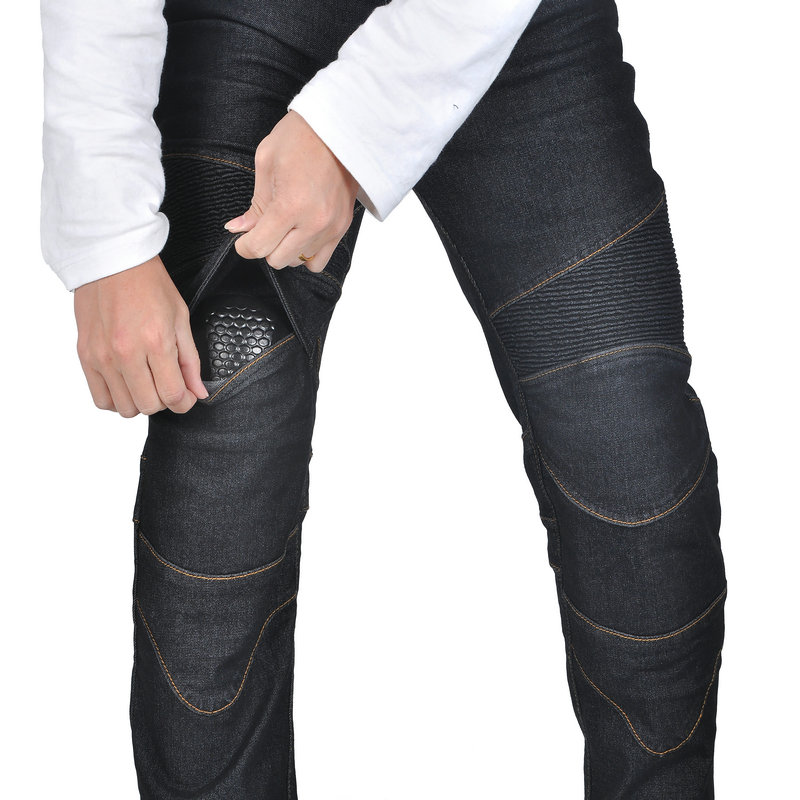 Men Jeans Embroidery Motorcycl - Motorcycle Gear Testing ulasan dan harga