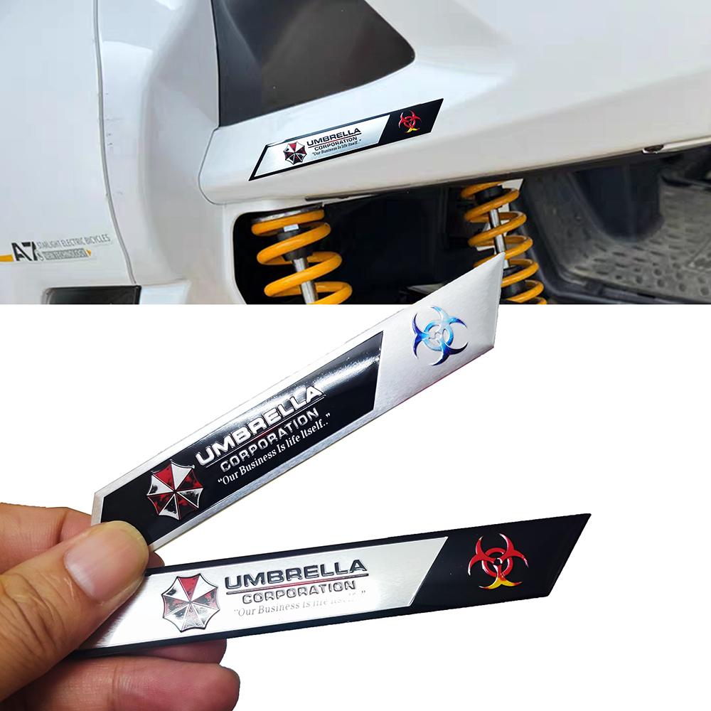 Umbrella 3D Metal Car Stickers - Motorcycle Gear Icon ulasan dan harga