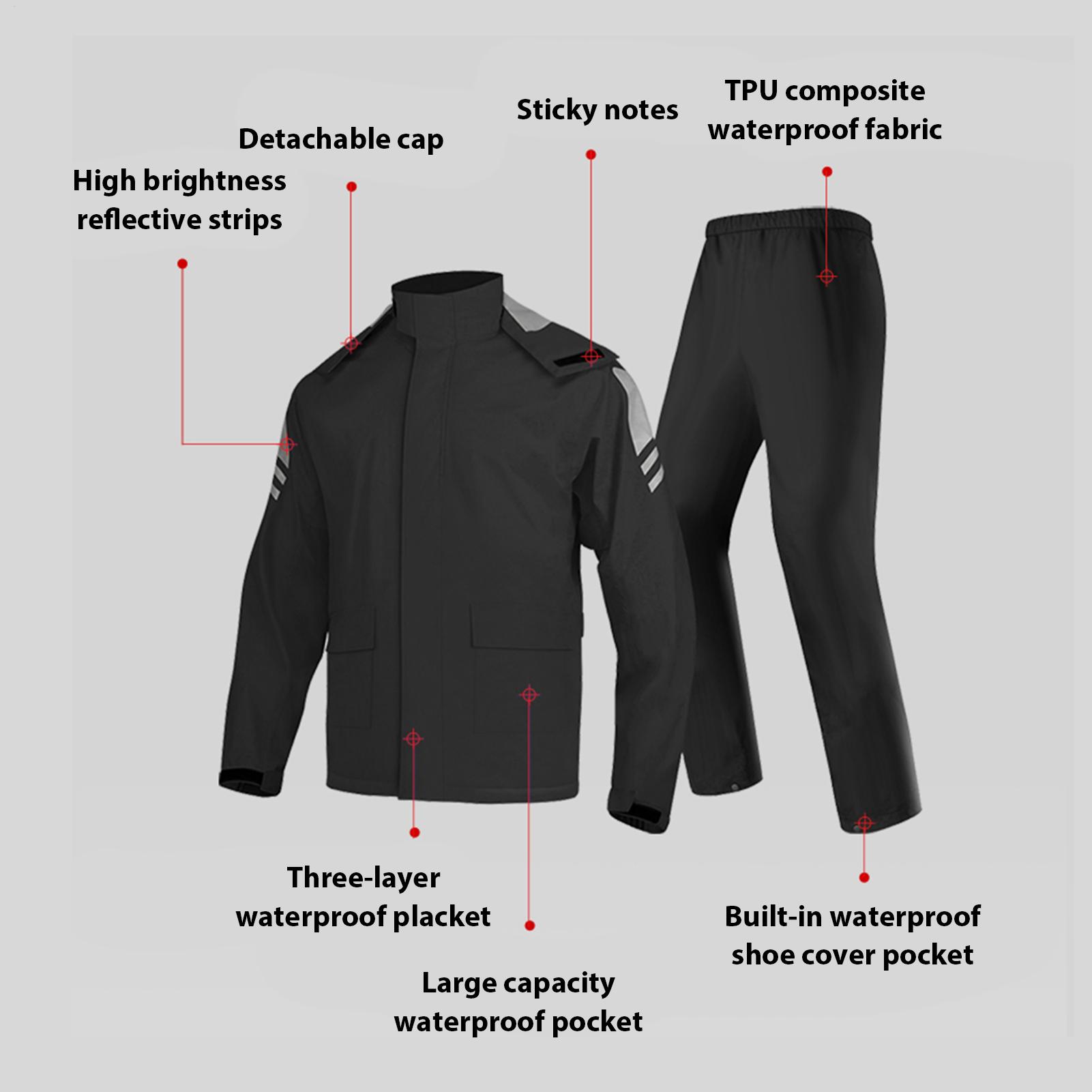 Waterproof Rain Suits for Men  - Motorcycle Gear Rain ulasan dan harga