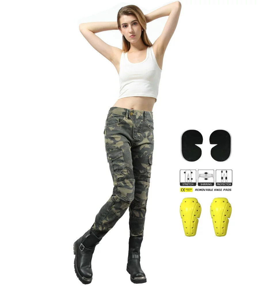 Women Jeans Camouflage Motorcy - Motorcycle Gear Testing ulasan dan harga