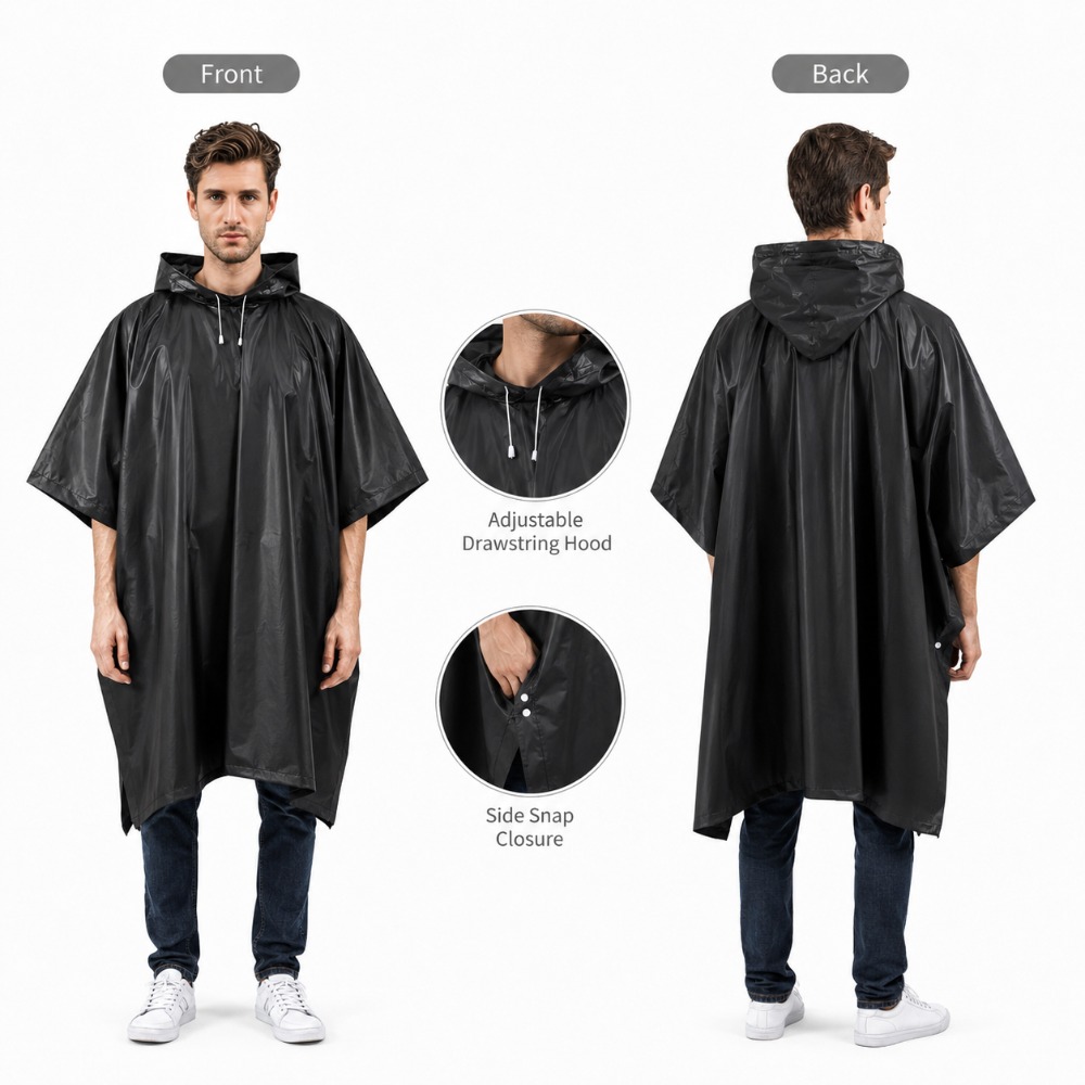 3 in 1 Waterproof Rain Poncho  - Motorcycle Gear Rain ulasan dan harga