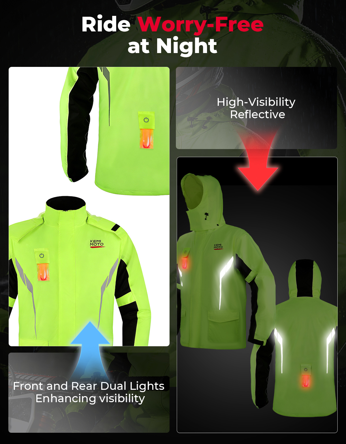 KEMIMOTO Unisex Waterproof Rai - Motorcycle Gear Rain ulasan dan harga