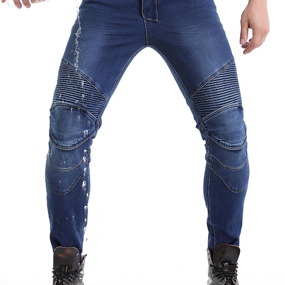 Men Jeans Embroidery Motorcycl - Motorcycle Gear Testing ulasan dan harga