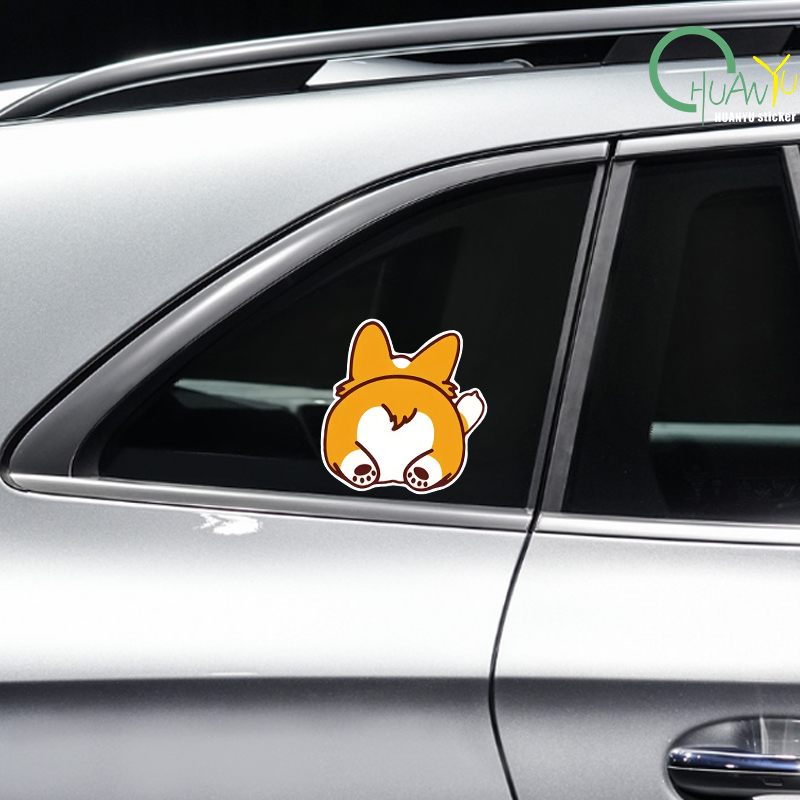 Car Cartoon Car Sticker Corgi  - Motorcycle Gear Rain ulasan dan harga