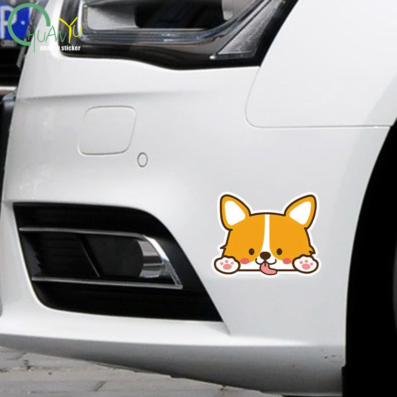 Car Cartoon Car Sticker Corgi  - Motorcycle Gear Rain ulasan dan harga