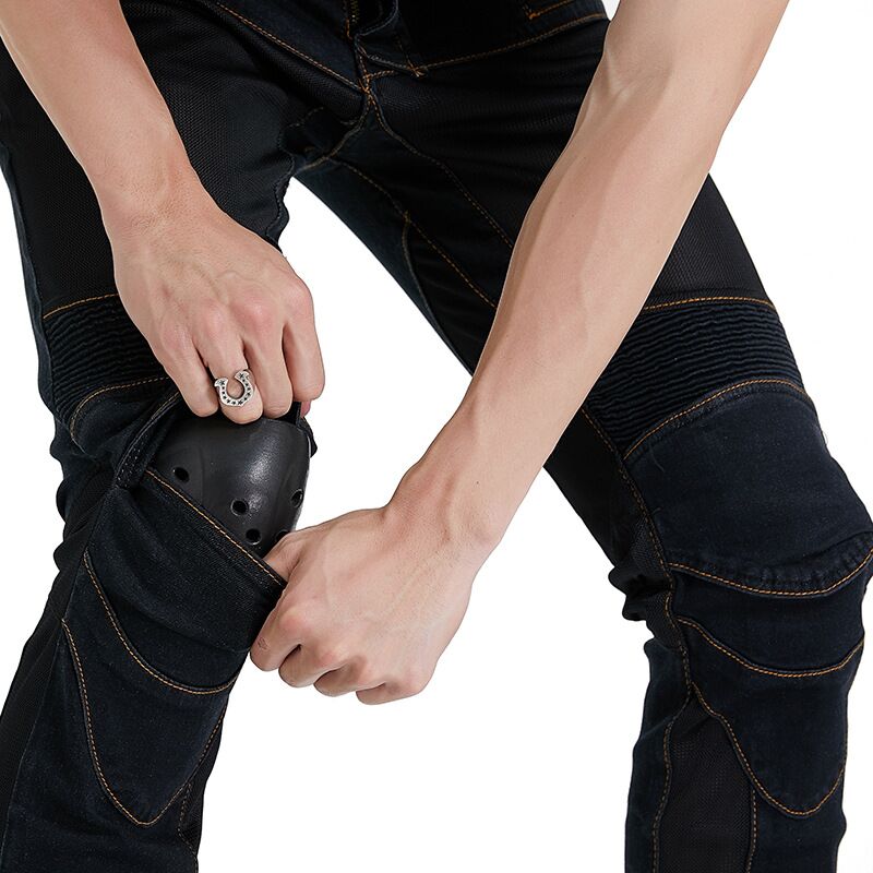 Men Jeans Embroidery Motorcycl - Motorcycle Gear Testing ulasan dan harga