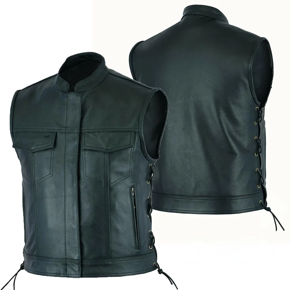 Vest Leather Punk Fashion Casu - Motorcycle Gear Vest ulasan dan harga