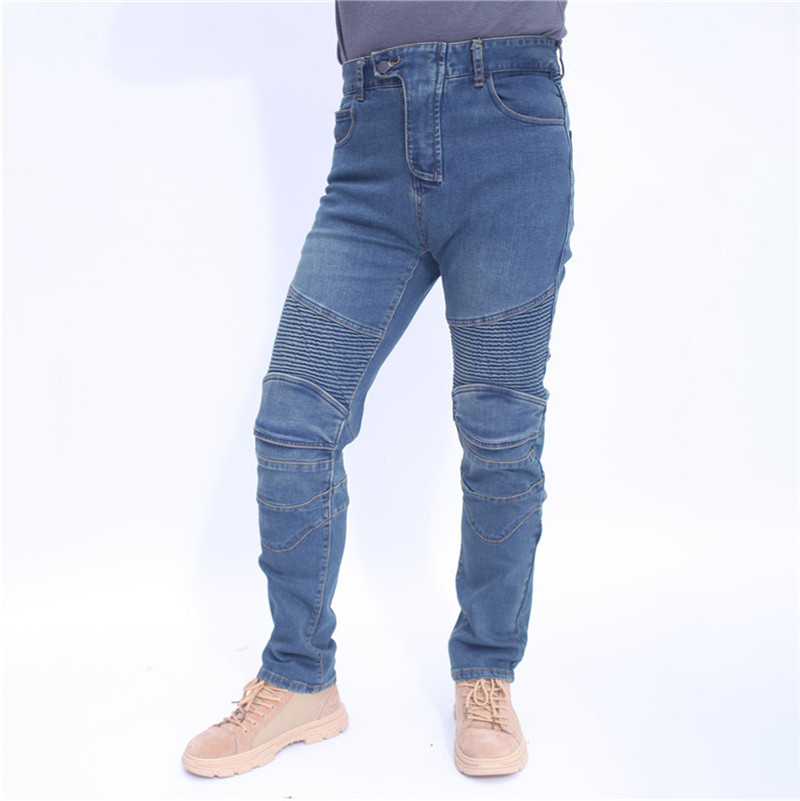 Men Jeans Embroidery Motorcycl - Motorcycle Gear Testing ulasan dan harga